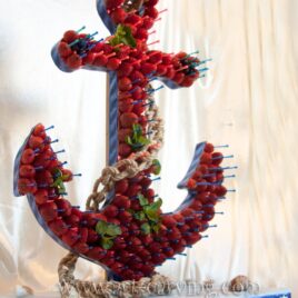 Якорь из фруктов. Фруктовый Логотип.