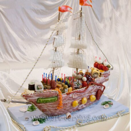 Корабль из конфет Морская жемчужина