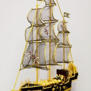 Корабль из конфет именной