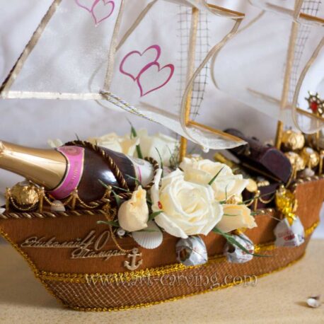 Корабли из конфет - купить композиции из конфет в виде кораблей от компании «Iranica Vistato»